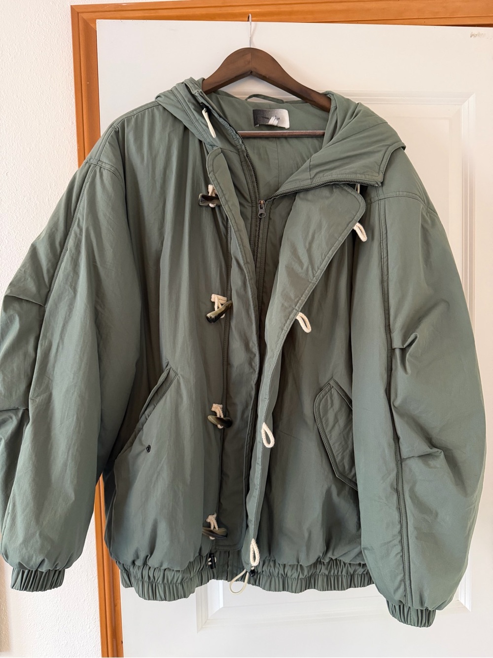 Isabel Marant Men's Hooded Toggle Jacket in Sage Green